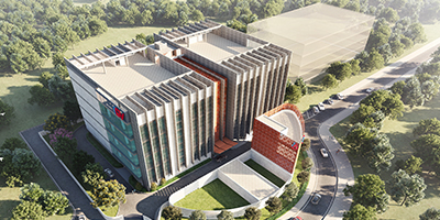 Ariel view of 1 GV Life science hub in Hyderabad