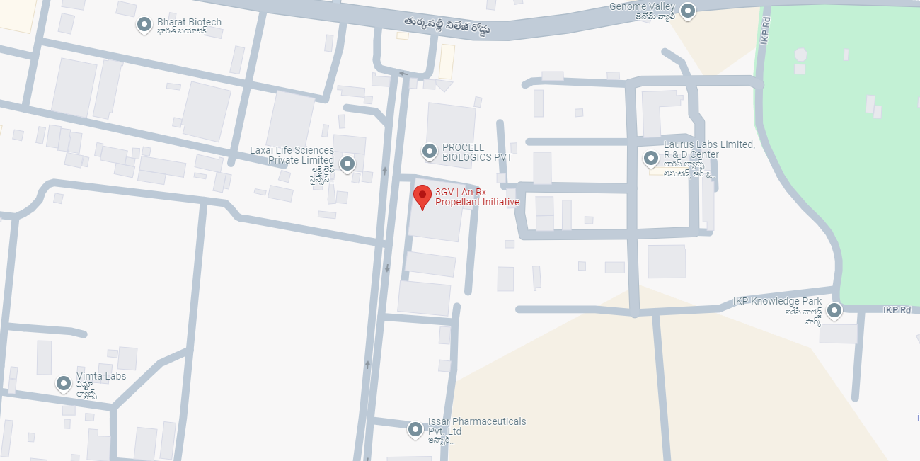 Location of 3GV Life Sciences Center in Hyderabad